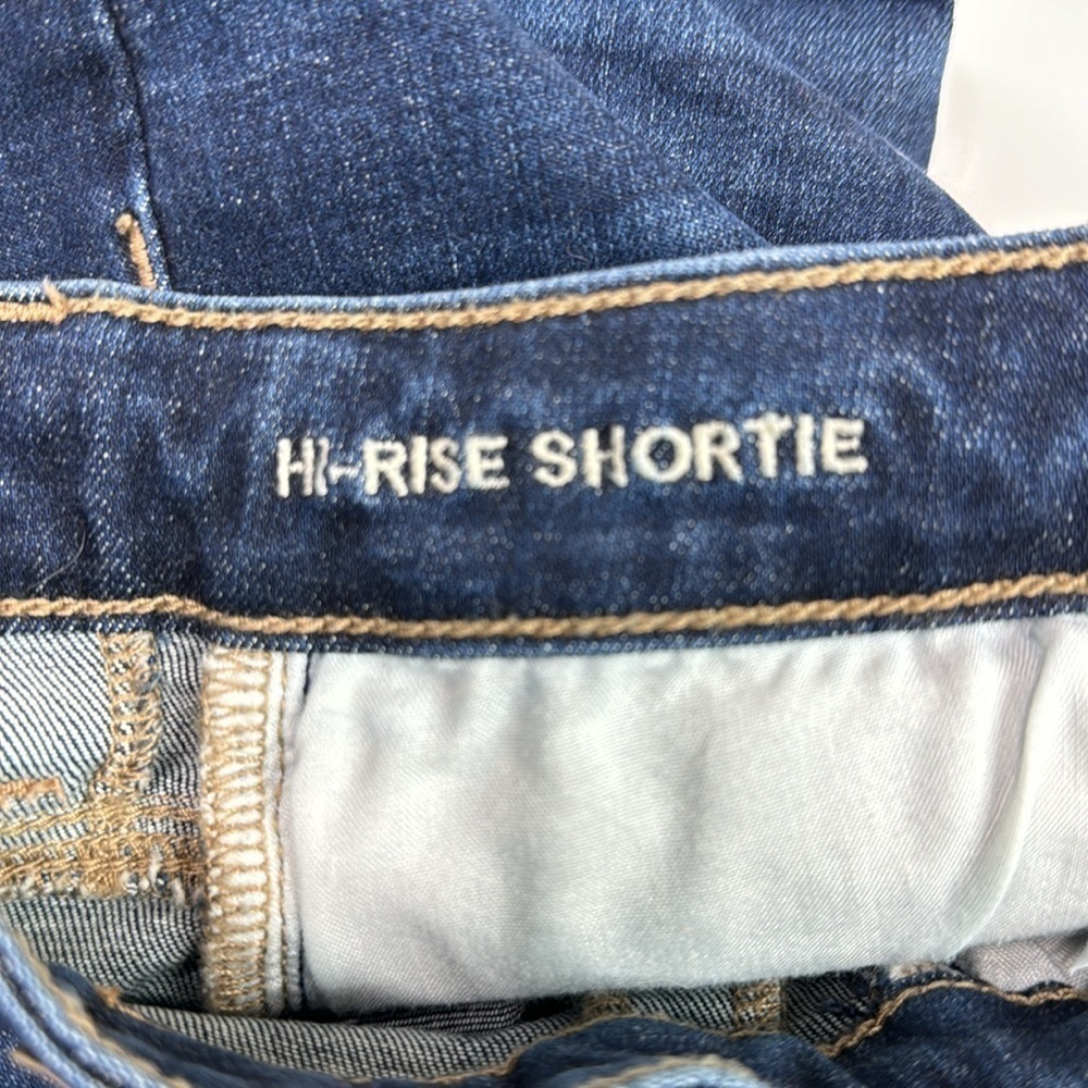 American Eagle Next Level Stretch Hi Rise Shortie Jean Shorts Size 4 - Picture 7 of 8
